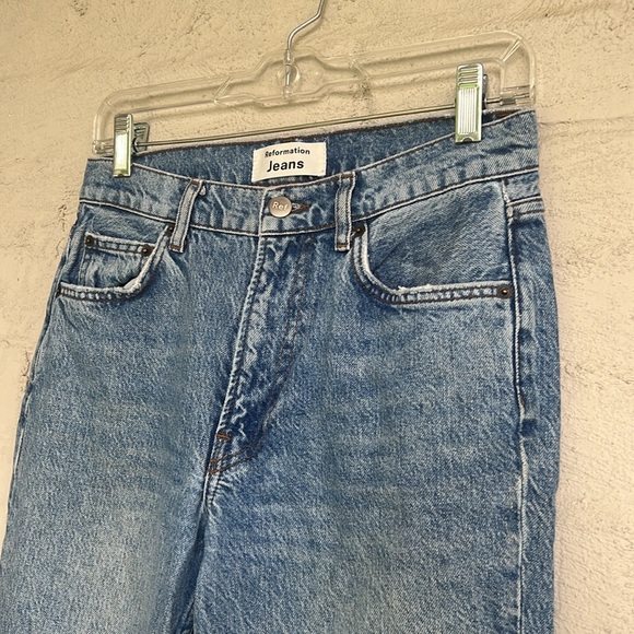 Reformation Shasta Destroyed Mid-Rise Straight Leg Jeans Waist 26 - Picture 5 of 14